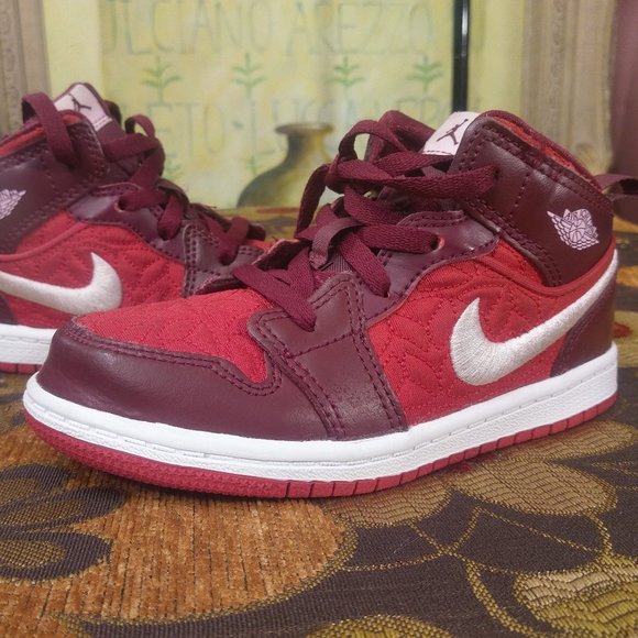 Jordan Other - RARE Nike Jordan 1 Mid SE Gym Red/Pink Foam TD Toddler Size 10c AV5172-600